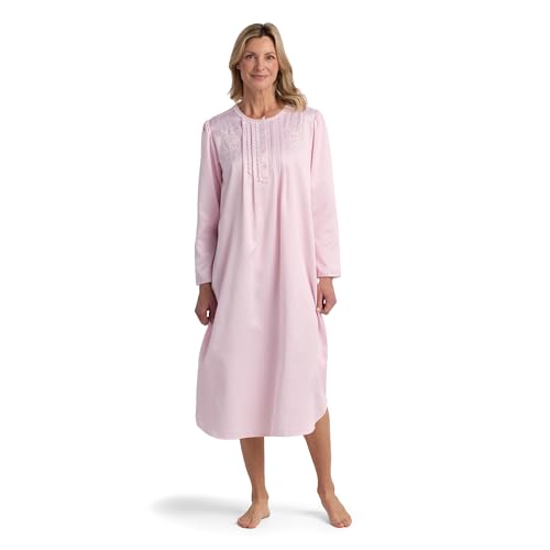 Miss Elaine Long Nightgown, Brushed Back Satin,...