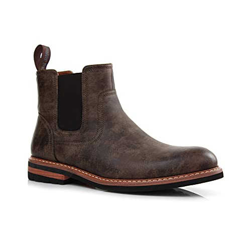 Image of Polar Fox Men's Classic High-Top Chelsea Boot | Stylish Slip-On Ankle Boot for Dress, Casual & Formal Wear