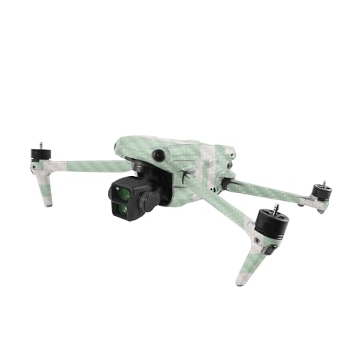 Image of MightySkins Carbon Fiber Skin Compatible with DJI Air 3 - Mint Stripes | Protective, Durable Textured Carbon Fiber Finish | Easy to Apply