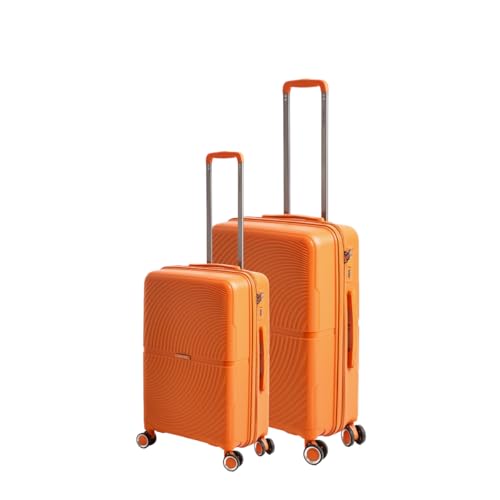 Image of Florence Hardside Spinner Luggage | Luggage with 360 Wheels | Anti-Theft Zippers | Combination Lock & Lightweight Polypropylene Shell | Orange | Set of 2 | 53 Cm & 63 CM