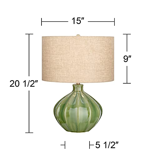 Lámparas de Mesa 20.5" Cerámica Verde Set 2 miniatura 4