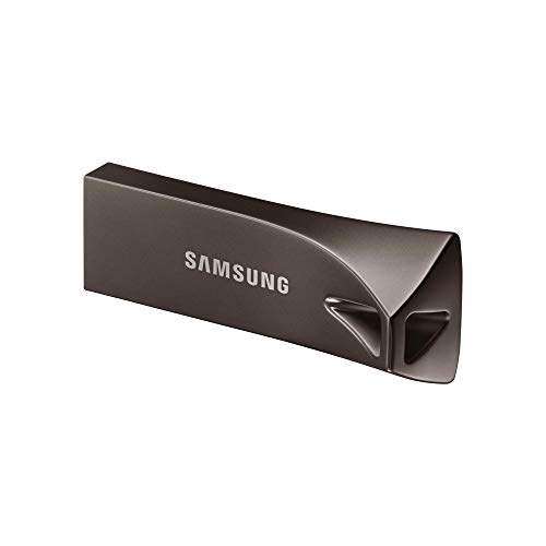 Samsung BAR Plus USB-Stick Typ-A, 64 GB, 200 MB/s Lesen, 30 MB/s Schreiben, Widerstandsfähiger USB 3.1 Speicherstick mit Schlüsselring, Titan Gray, MUF-64BE4/APC