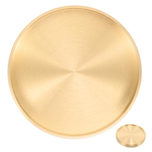 MAGICLULU Brass Coaster Heat-Resistant Bronze Coaster for Tea Cup Decorative Saucer Modern Design