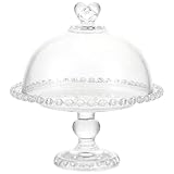 Cloche en verre : le plateau à gâteau se range facilement, évitant les taches et conservant la fraîcheur de vos gâteaux et fruits. plateau à gâteau avec couvercle