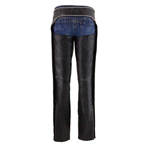 Image of Milwaukee Leather Premium Leather Motorcycle Riding Chaps for Women Bikers
