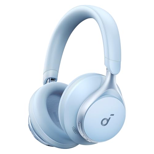 Soundcore Space One Casque Bluetooth sans Fil avec Réduction de Bruit Active Adaptative by Anker, Réduction des Voix Humaine 2X Plus Efficace, ANC 46H, Contrôle app, LDAC Hi-Res Audio, Confo