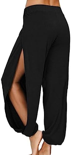 Women's High Slit Harem Yoga Pants Loose Fit Lounge Pants Side Slit Joggers  Hippie Harem Pants Beach Cover-up Pants Black : Clothing, Shoes \u0026 Jewelry -  Amazon.com