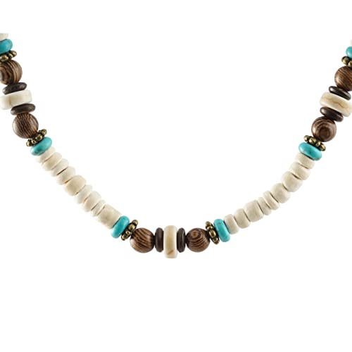 Made by MEGAMUS Surfer Halskette mit Kokosnuss Perlen - Handmade...