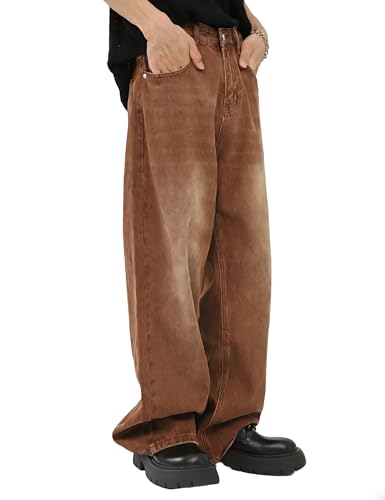 Amazon.com: Y2k Baggy Jeans Men Hip Hop Skater Pants Vintage Wide