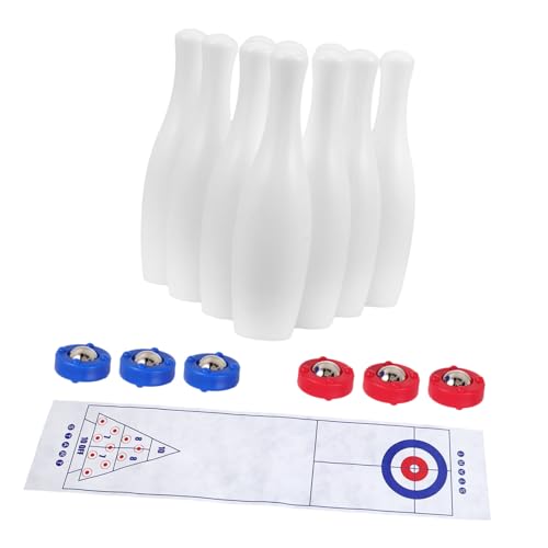 Juego de bolos para escritorio BESPORTBLE de madera mini juego de mesa 1
