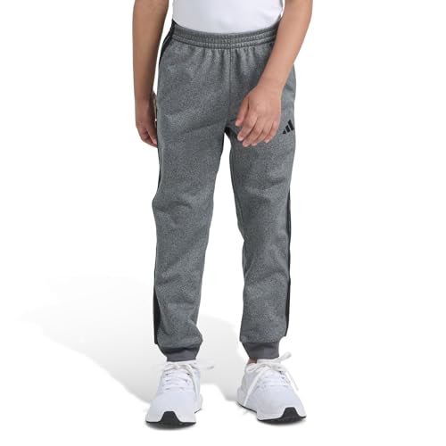Image of adidas Boys 3-Stripe Jogger Pants | Big and Little Kids | 100% Polyester Athletic Training Pants with Elastic Waistband