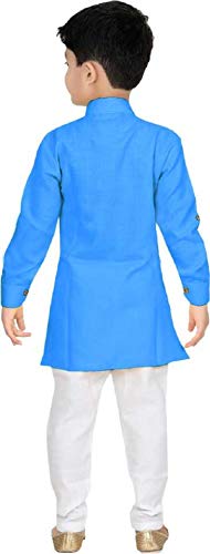 Image of Oner Boys Ethnic wear Kurta Pajama Dress Set (N-101) (Sky Blue, 1-2 Years)