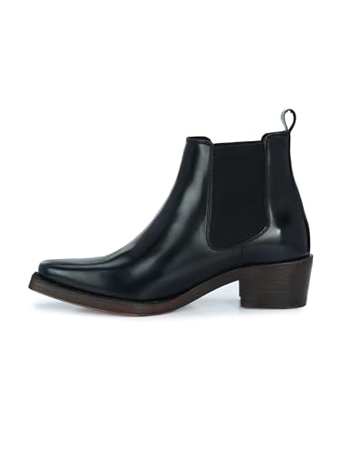 Image of Delize Men's Vegan Leather, Cuban Heeled, Cowboy Ankle Boots 65430