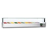  GGM Gastro  AGS203LND  Kühl-Aufsatzvitrine PREMIUM - 2,0 x 0,34 m - für 10x 1/4 GN-Behälter