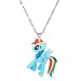WJJKG Dream Lina Kawaii Cartoon Ma Acrylique Pendentif Collier Petite Fille Argent Chaîne Plat