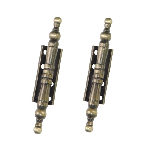 Amig - Bisagra Desmontable Decorativa con Remate - Fabricada en Zamak - Para Puertas Abatibles de Armarios y Otros Muebles - Medidas 100 x 10 mm - Acabado en Cuero