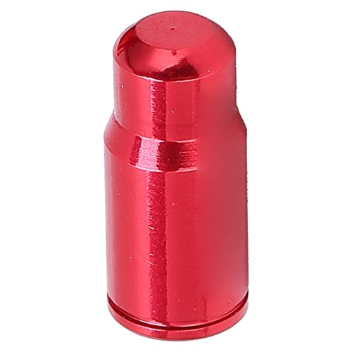 Cubiertas de válvula bicicleta aluminio rojo 2 piezas miniatura 3
