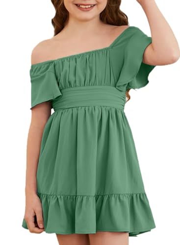 DOKOTOO KIDS Girls Elegant Ruffle Back Tie Dress Size 4-15 Years Old