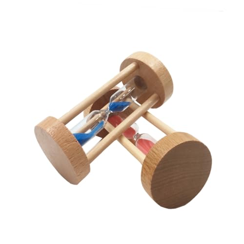 HOLIDYOYO 3 タイマー 小さな砂時計 分 装飾砂時計 デスクトップ砂時計 子供用時計 砂時計の砂時計 時間 三つ 木製砂時計 Blue