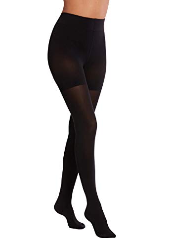 Wolford Tummy 66 Denier Control Top Sheer Tights Pantyhose Hosiery Firm Control Comfortable Fit Flattering Versatile Legwear Black Large