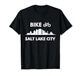 biciclette da salto Grafica fantastica per un appassionato di ciclismo. Bicicletta e skyline di Salt Lake City. Eccellente per un ragazzo in bicicletta, ragazza in bicicletta, o residente in bicicletta a Salt Lake City.