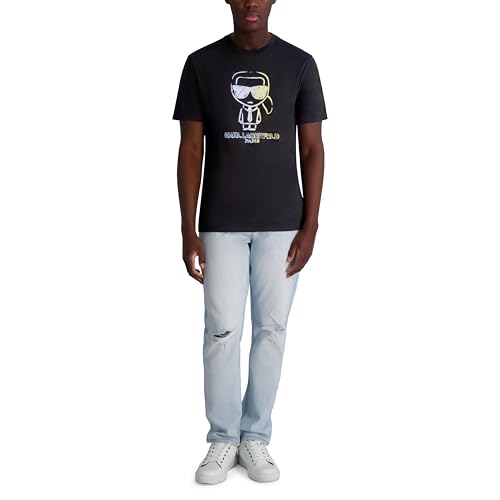 KARL LAGERFELD Men's Short Sleeve Crewneck Pastel Karl Graphic T-Shirt2