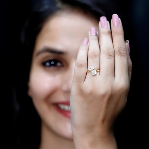 Certified Lab Grown Diamond Flower Engagement Ring, Ef-Vs Quality, Diamond Floral Ring For Women - With Jewelry Box4