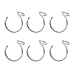 JOFUKIN 6pcs Silver Fake Nose Ring 20G Faux Body Piercing Jewelry 8mm Face Nose Hoops Set for Women and Men