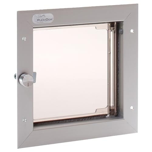 PlexiDor Performance Pet Doors - Soporte para Puerta (tamaño pequeño), Color Plateado