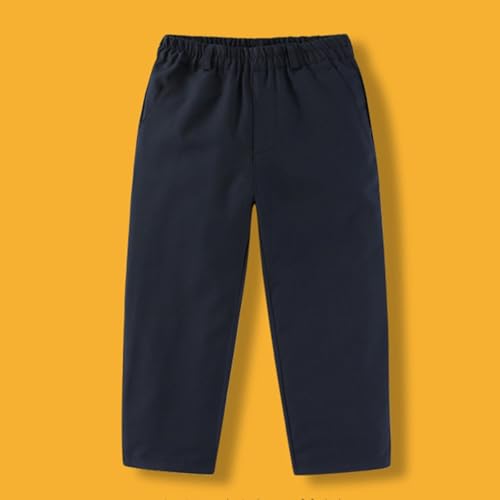 Boys Dress Pants for School and Party Elastic Waist Solid Color Formal Trousers Comfortable Everyday Wear for2