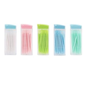 HEALLILY 250 Stuks Wegwerp Interdentale Borstels Dubbele Kop Plastic Tandenstokers MondhygiÃ«ne Cleaner Stok Orale…