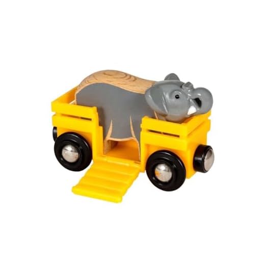 BRIO World Safari Elephant & Wagon for Kids Age 3 Years and up Compatible with All BRIO Train Sets