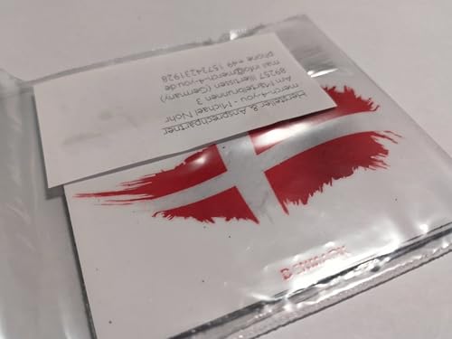 2 x Aufkleber Flagge Dänemark Airbrush 8 x 5 cm Sticker Flagge Fahne Carsticker