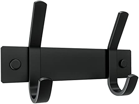 SAYONEYES Coat Rack Wall Mount with 2 Double Hooks for Hanging - 6 Inch Heavy Duty SUS304 Stainless Steel Matte Finish Waterproof – Wall Hook Rack for Bathroom Entryway