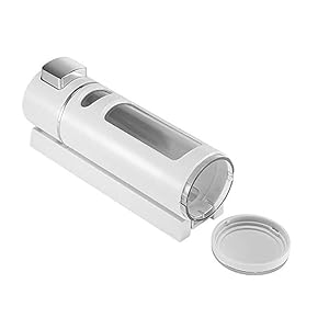 TOTAL HOME ABS Plastic Body Heavy Duty Liquid Soap Shampoo Lotion Dispenser (Glossy White, 400ml)