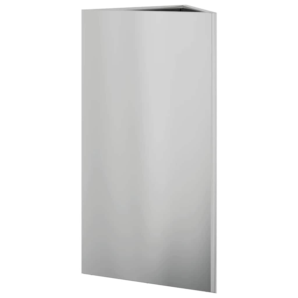 vidaXL Fioriera da Giardino Triangolare 40x34,5x75 cm Acciaio Zincato, fioriera, fioriera da Patio, Vaso Fiori da Esterni, fioriera da Esterno