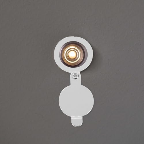 Toddmomy 8 piezas tapas para mirilla de acero inoxidable para puerta de apartamento, protección de privacidad, tapa anti-espía para visor de puerta con diámetro interior de 16mm para seguridad en el hogar miniatura 6