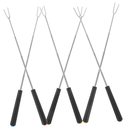 VICASKY 6Pcs Barbecue Forks U Shaped Reusable Bbq Tools for Meat Hot Dogs and Vegetables Durable and Easy to Clean Outdoor Grilling Accessories