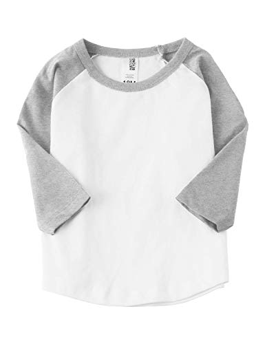 Image of Hat and Beyond Kids Raglan Jersey Child Toddler Youth Uniforms 3 /4 Sleeves T Shirts