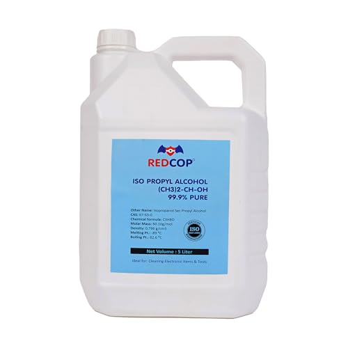 Image of REDCOP IPA Isopropyl alcohol 5 Ltr | Isopropyl Alcohol 99.9% Pure | Rubbing Alcohol