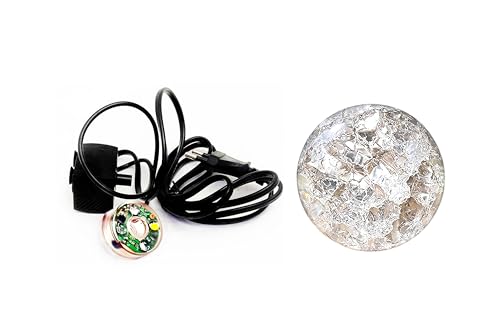 Image of Banshika Fountain Glass Ball + Mini Water Fountain Pump 3W Small Submersible Pump for DIY Crafts | Indoor Fountain | Aquarium /Fish Tank (Power:3W, H.MAX:0.6M, Flow Rate:200L /H)(Combo Pack)