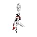 GNOCE Dangerous Saw Severed Leg Pendant Dangle Charm for Her, S925 Sterling Silver Bead Charm for Women Wife, Halloween Day, Mother’s Day Jewelry Gift