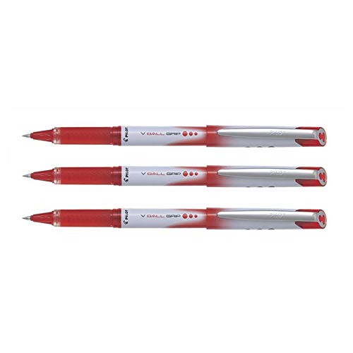 Stylos roller V-Ball Grip 05 rouge anti-fatigue pour corriger sans bavure