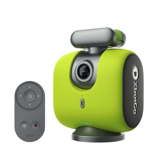 XbotGo Chameleon AI Auto Sports Action Camera - 4K 60FPS Soccer Camera and Basketball Tracking Camera for Team Sports, Live Streaming, No Subscription, Works with iOS & Android (Lemon Green)