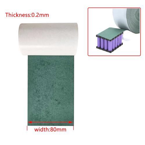 Image of 16.4ft /Roll 80mm(3.15in) Width Self Adhesive Battery Pack Insulator Paper (Thickness:0.2mm) for 18650 21700 Battery Packs,DIY Projects