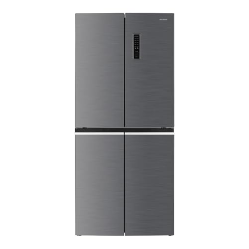 Hyundai Frigorífico de 4 Puertas Inox, 4 Puertas. H418800ENFX, Capacidad 362 Litros, No Frost, Multi Air Flow, Bajo Nivel Sonoro, Clasificación Energética E