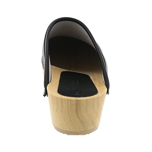 Image of Bjork Maja Wood Open Back Leather Clogs