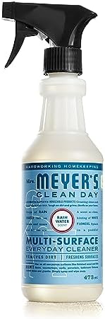 Mrs. Meyer's Clean Day Multi-Surface Cleaner Spray, All-Purpose Cleaner Solution for Countertops, Floors, Walls and More, Rain Water Scent, 473mL Spray Bottle