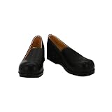 Yuanplate Hotarumaru Cosplay Shoes Boots Halloween Perfect Leather Black Shoes Dailywear (Male US 6.5/EU39)