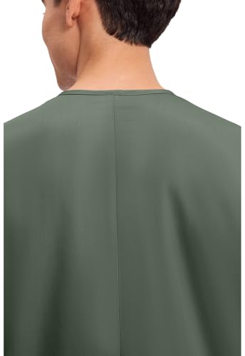 Image of Cherokee Scrubs for Women and Men Unisex V-Neck Tunic Nursing Scrub Top with Chest Pocket, Tuckable Durable Fabric - 4777 | 1 Chest Pocket For Essentials, Traditional Fit, Durable Construction, Comfortable Knit Details, Easy Care, Tuckable Style